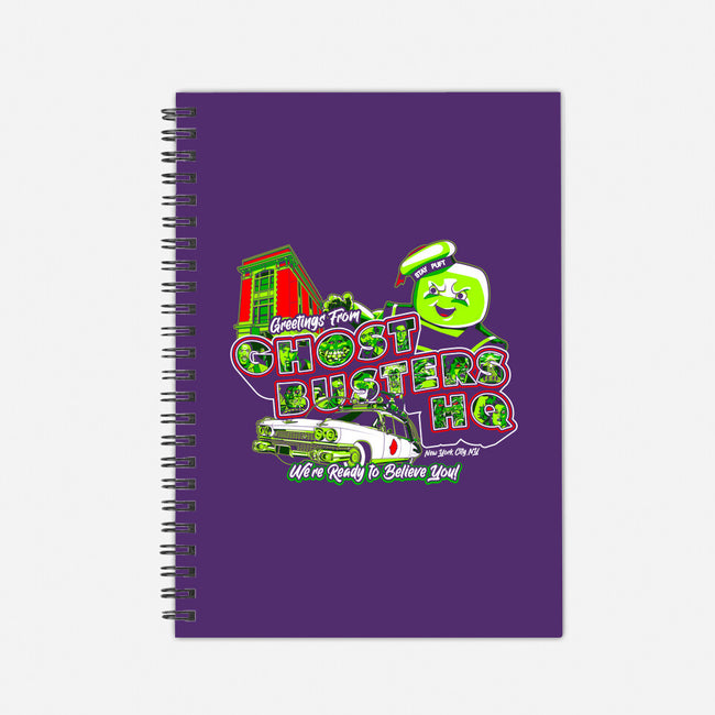 Greetings From Ghost HQ-none dot grid notebook-goodidearyan