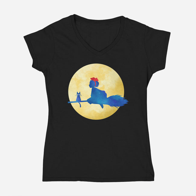 Star Delivery-womens v-neck tee-kosmicsatellite