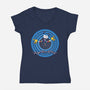 Dinosaur DNA-womens v-neck tee-dalethesk8er