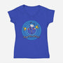 Dinosaur DNA-womens v-neck tee-dalethesk8er