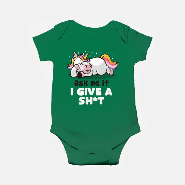 Ask Me If I Give A Shit-baby basic onesie-eduely
