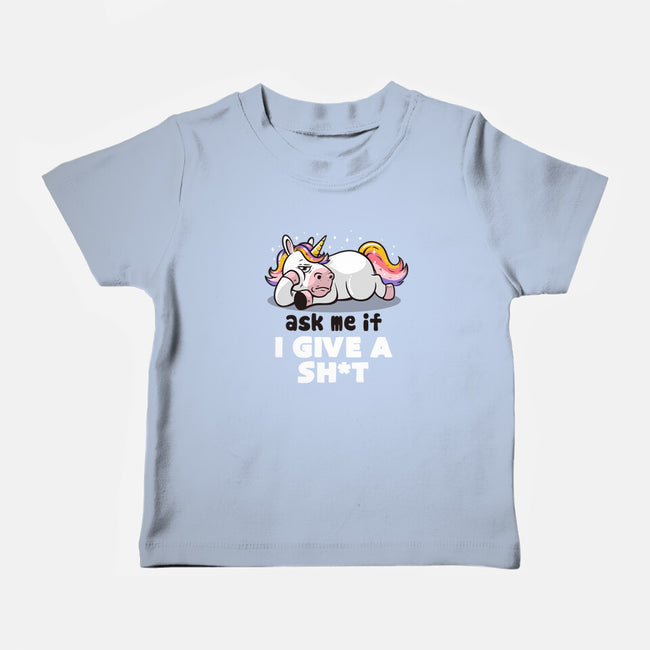 Ask Me If I Give A Shit-baby basic tee-eduely