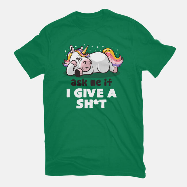 Ask Me If I Give A Shit-womens fitted tee-eduely