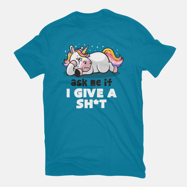 Ask Me If I Give A Shit-womens basic tee-eduely