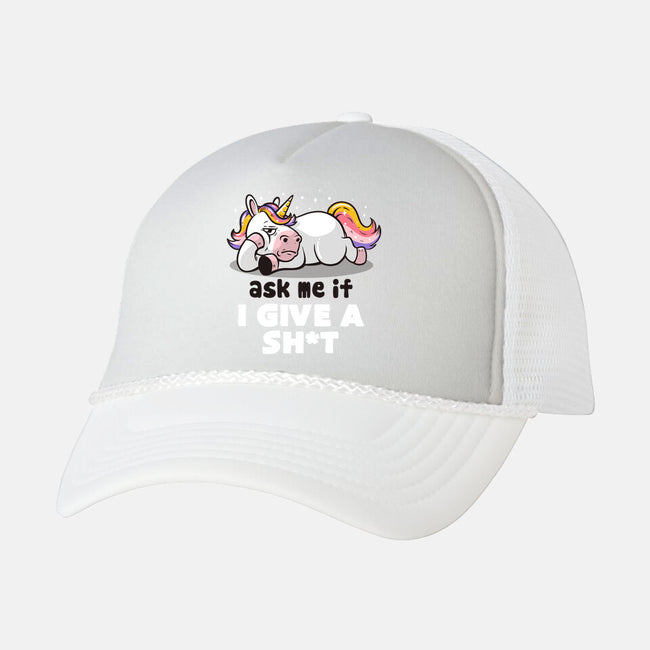 Ask Me If I Give A Shit-unisex trucker hat-eduely