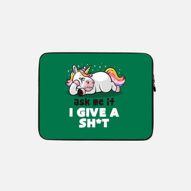 Ask Me If I Give A Shit-none zippered laptop sleeve-eduely