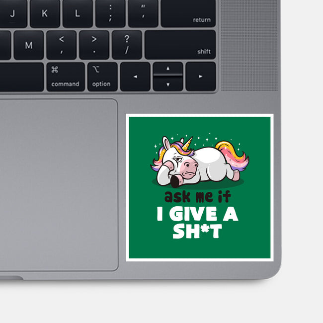 Ask Me If I Give A Shit-none glossy sticker-eduely