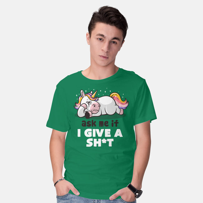 Ask Me If I Give A Shit-mens basic tee-eduely