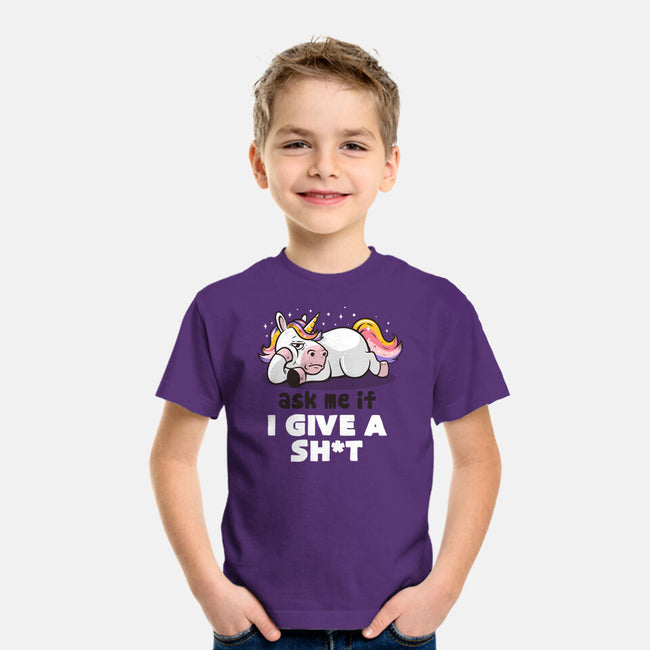 Ask Me If I Give A Shit-youth basic tee-eduely