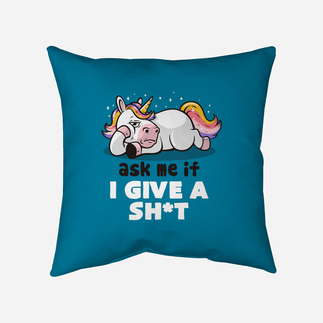Ask Me If I Give A Shit-none removable cover w insert throw pillow-eduely