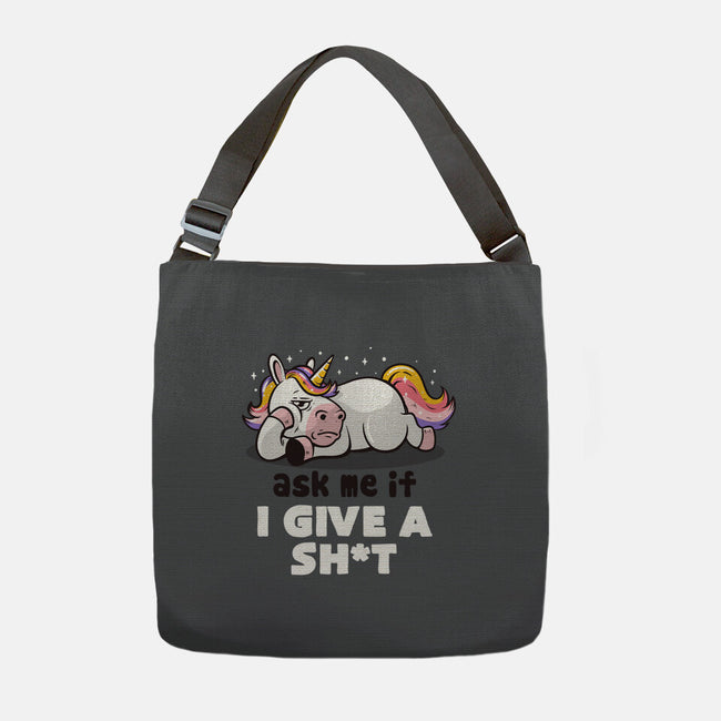 Ask Me If I Give A Shit-none adjustable tote-eduely
