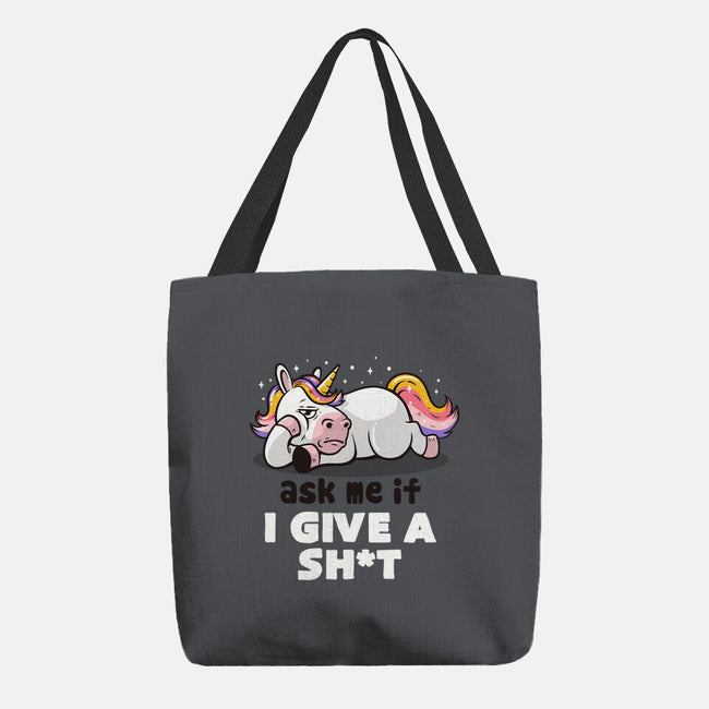 Ask Me If I Give A Shit-none basic tote-eduely