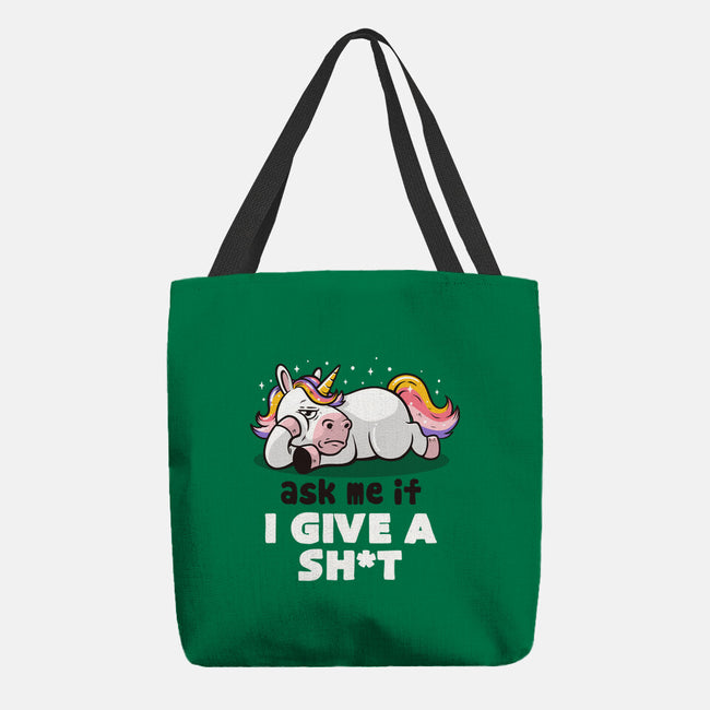 Ask Me If I Give A Shit-none basic tote-eduely