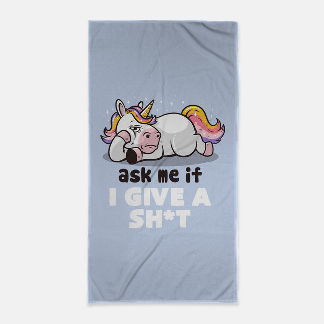 Ask Me If I Give A Shit-none beach towel-eduely