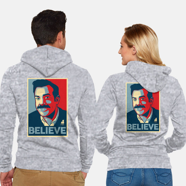 The Believer-unisex zip-up sweatshirt-Adams Pinto