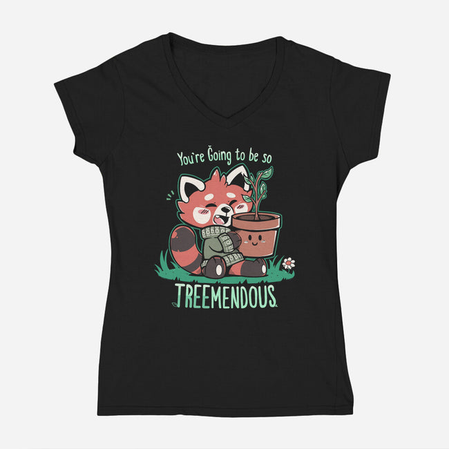 TREEmendous-womens v-neck tee-TechraNova