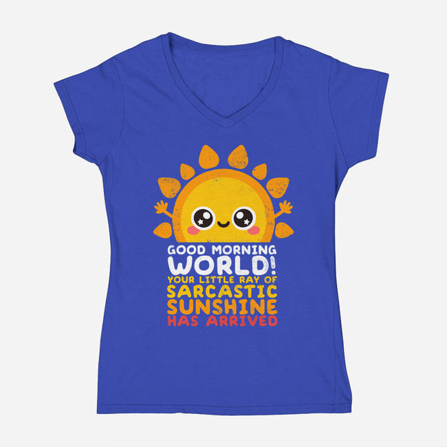 Sarcastic Sunshine-womens v-neck tee-NemiMakeit