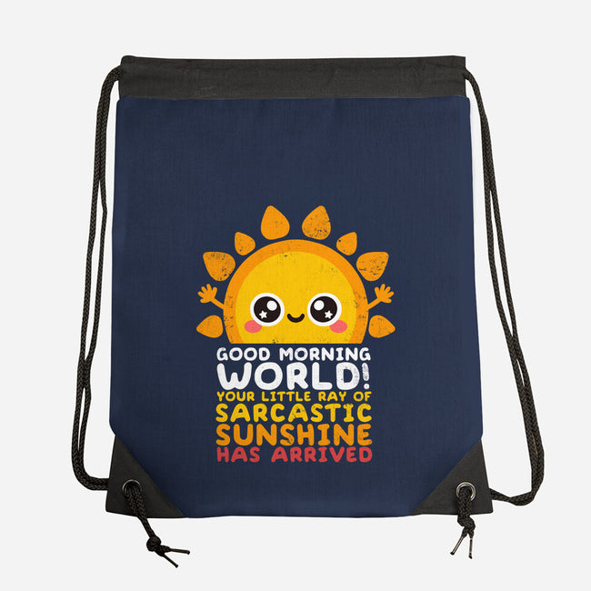 Sarcastic Sunshine-none drawstring bag-NemiMakeit