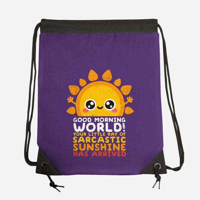 Sarcastic Sunshine-none drawstring bag-NemiMakeit