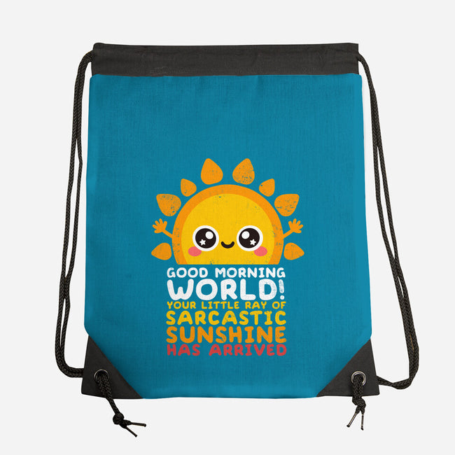 Sarcastic Sunshine-none drawstring bag-NemiMakeit