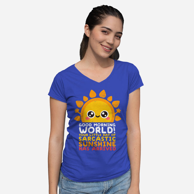 Sarcastic Sunshine-womens v-neck tee-NemiMakeit