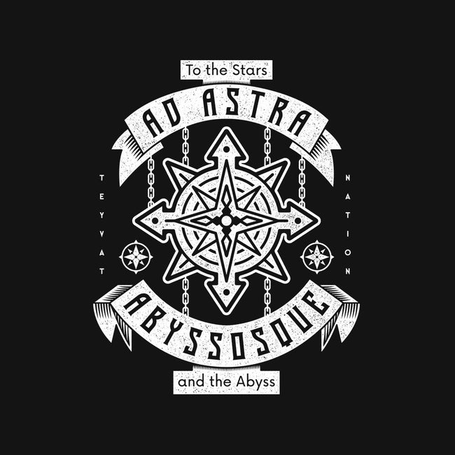 Ad Astra Abyssoque-none polyester shower curtain-Logozaste