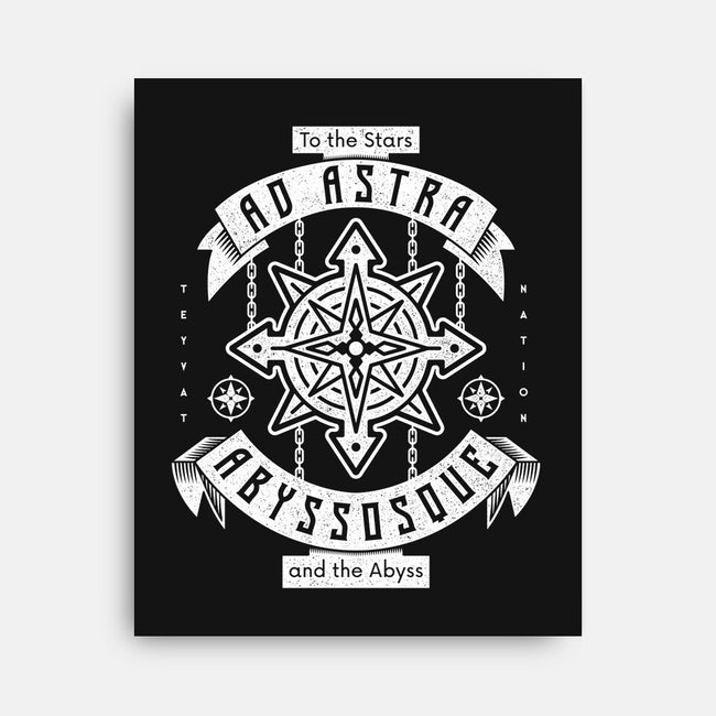 Ad Astra Abyssoque-none stretched canvas-Logozaste