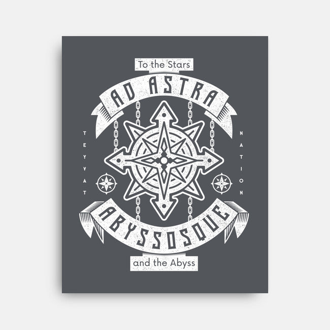 Ad Astra Abyssoque-none stretched canvas-Logozaste