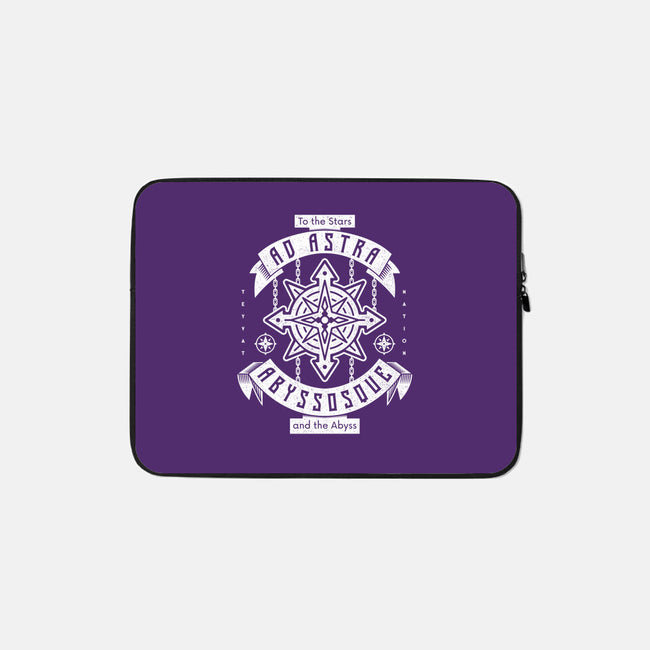 Ad Astra Abyssoque-none zippered laptop sleeve-Logozaste