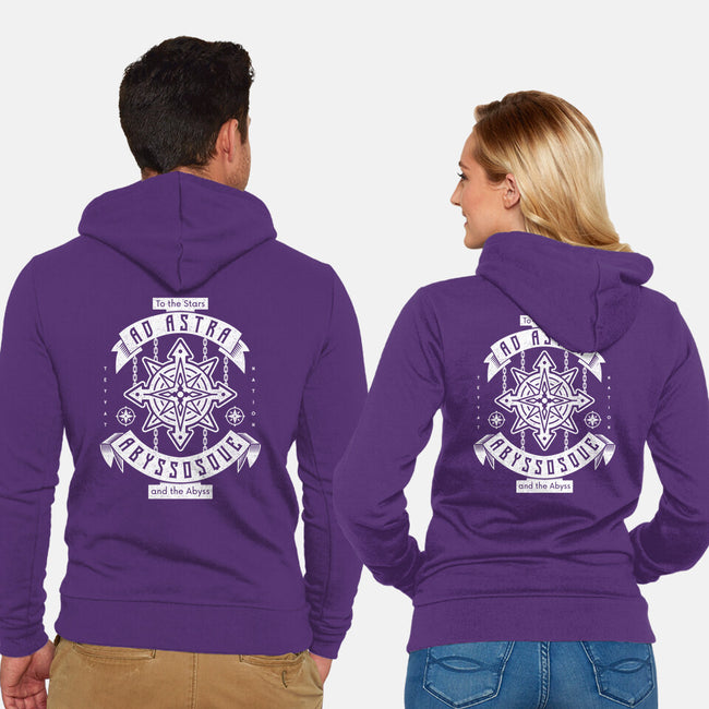 Ad Astra Abyssoque-unisex zip-up sweatshirt-Logozaste