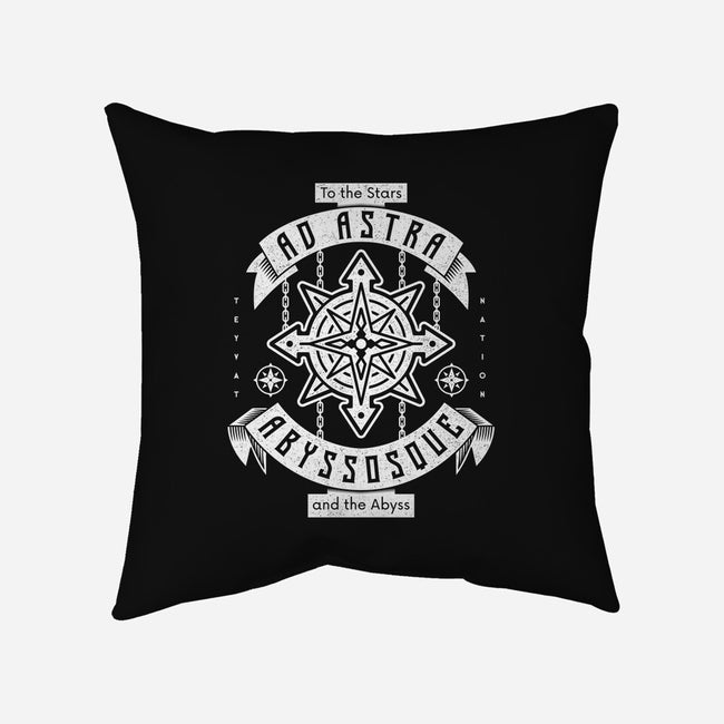 Ad Astra Abyssoque-none removable cover w insert throw pillow-Logozaste