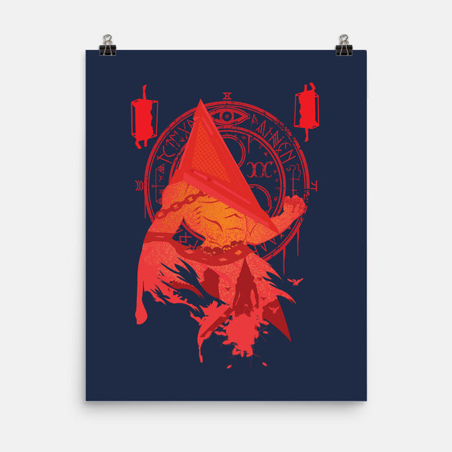 Red Pyramid Thing-none matte poster-SwensonaDesigns