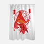 Red Pyramid Thing-none polyester shower curtain-SwensonaDesigns