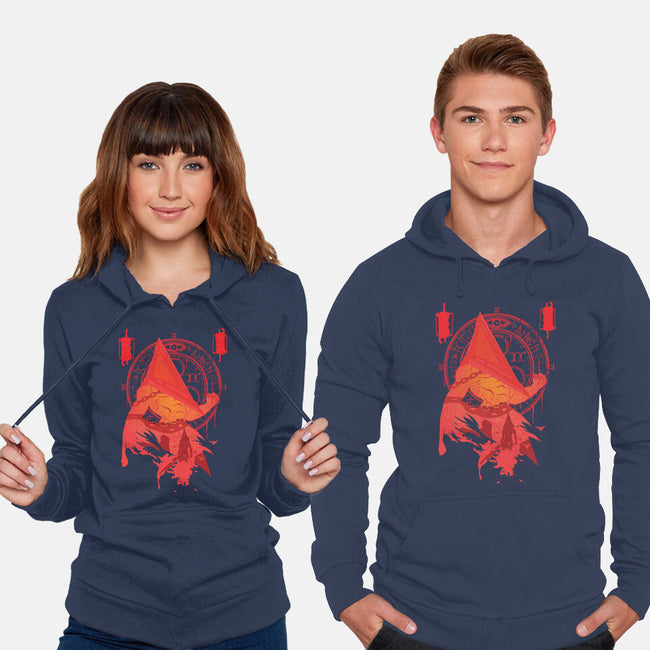 Red Pyramid Thing-unisex pullover sweatshirt-SwensonaDesigns