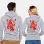 Red Pyramid Thing-unisex zip-up sweatshirt-SwensonaDesigns