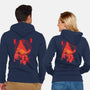 Red Pyramid Thing-unisex zip-up sweatshirt-SwensonaDesigns