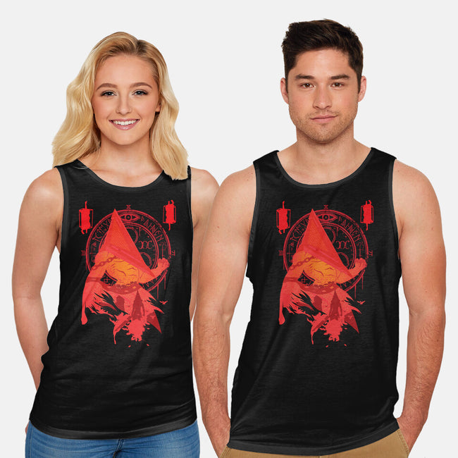 Red Pyramid Thing-unisex basic tank-SwensonaDesigns