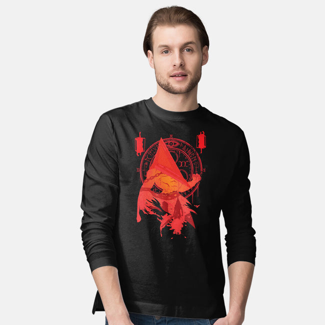 Red Pyramid Thing-mens long sleeved tee-SwensonaDesigns