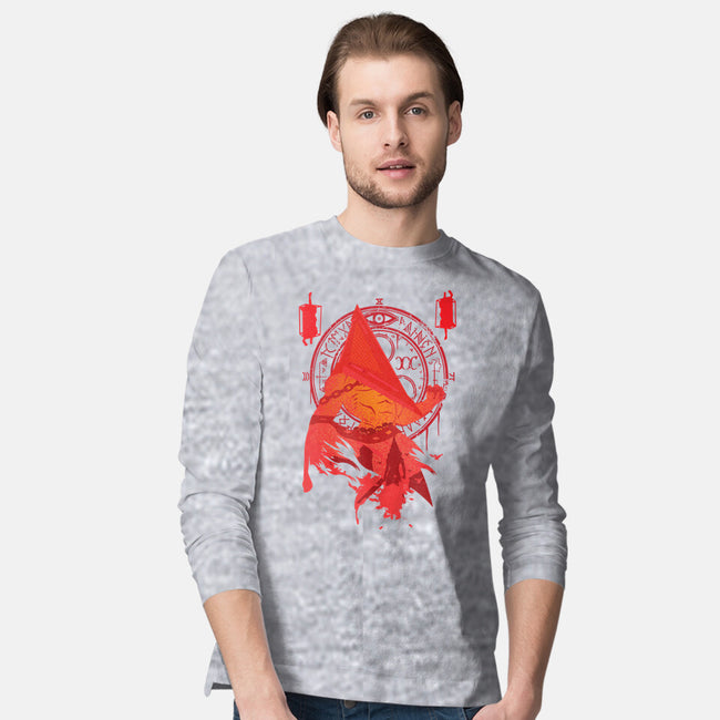 Red Pyramid Thing-mens long sleeved tee-SwensonaDesigns