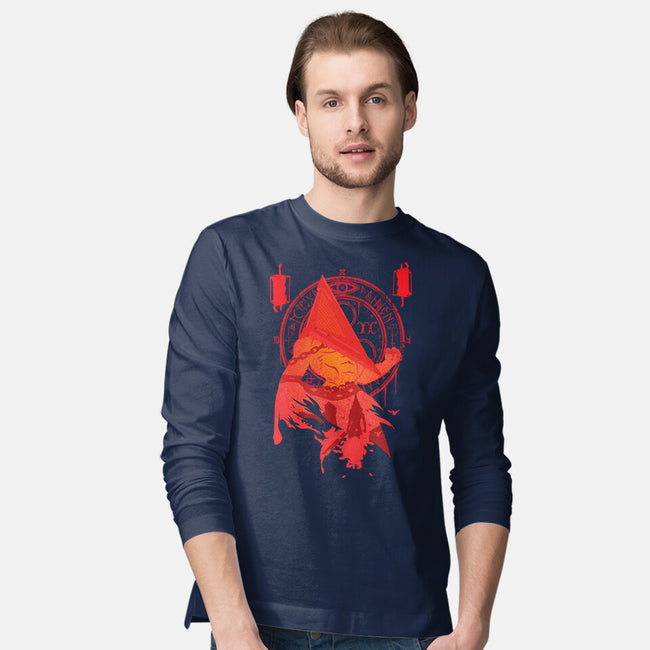 Red Pyramid Thing-mens long sleeved tee-SwensonaDesigns