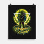 Retro Dragon Knight-none matte poster-Olipop
