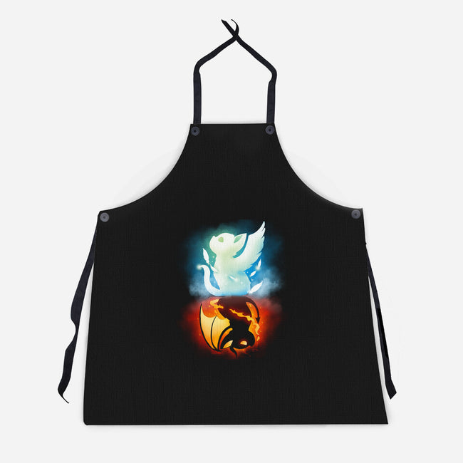 Angel Devil Cat-unisex kitchen apron-Vallina84