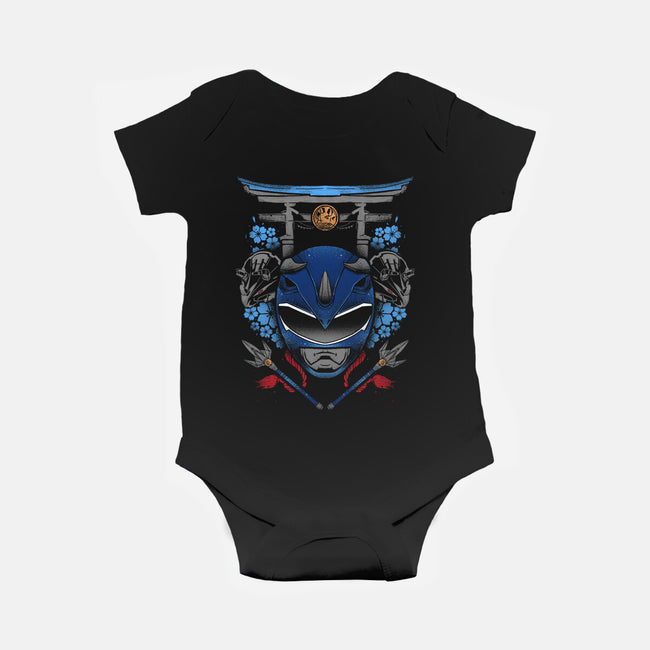 Blue Ranger-baby basic onesie-RamenBoy