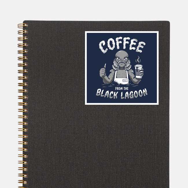 Coffee From The Black Lagoon-none glossy sticker-8BitHobo