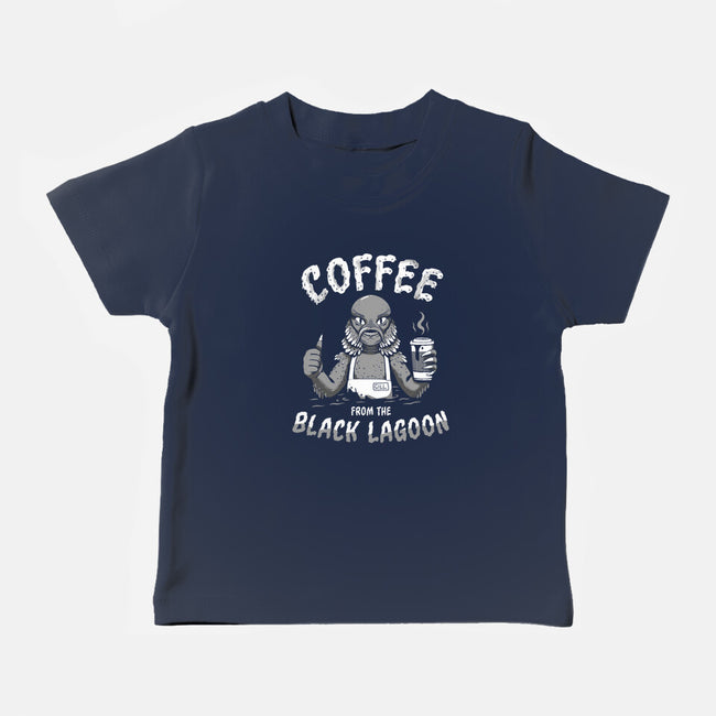 Coffee From The Black Lagoon-baby basic tee-8BitHobo