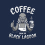Coffee From The Black Lagoon-none polyester shower curtain-8BitHobo