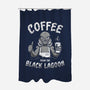 Coffee From The Black Lagoon-none polyester shower curtain-8BitHobo