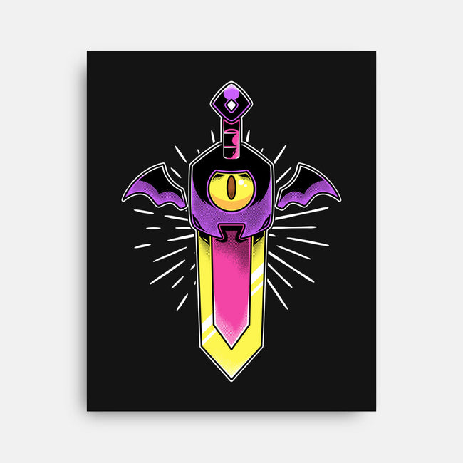 Possessed Sword-none stretched canvas-Alundrart