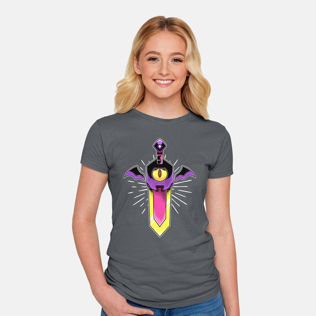 Possessed Sword-womens fitted tee-Alundrart