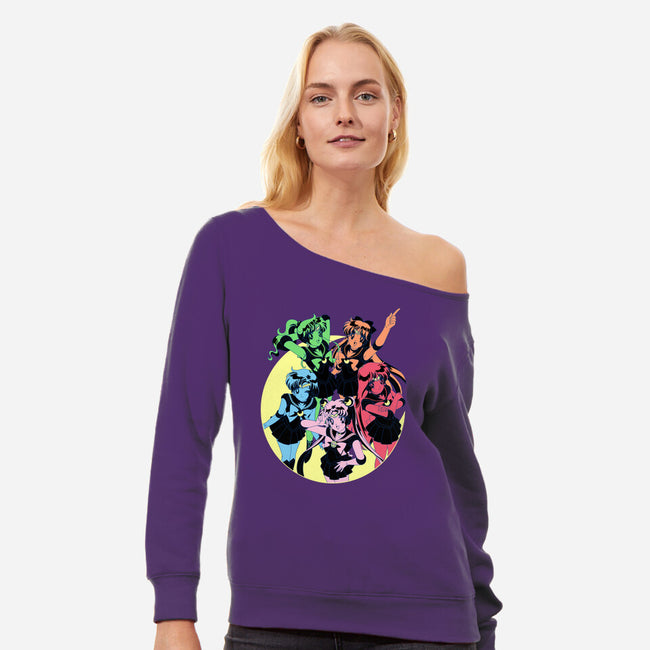 Sailor Colors-womens off shoulder sweatshirt-Jelly89